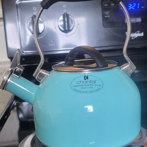 Chantal Vintage Aqua Steel Enamel Tea Kettle